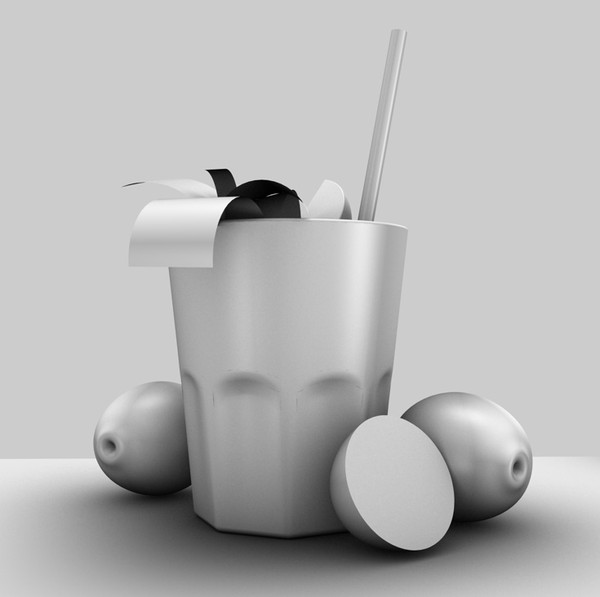 caipirinha cocktail glass 3ds - caipirinha by bubble3D